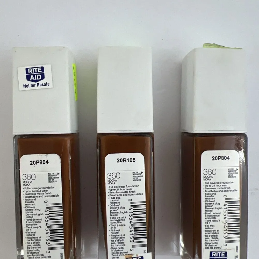 3x Maybelline SuperStay Foundation 24HR Full Coverage #360 Mocha READ
